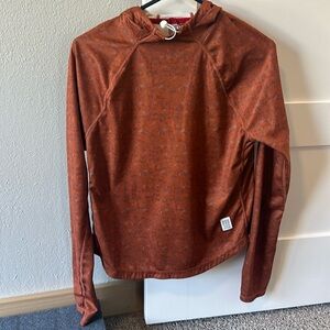 Women’s topo river run LS hooded top